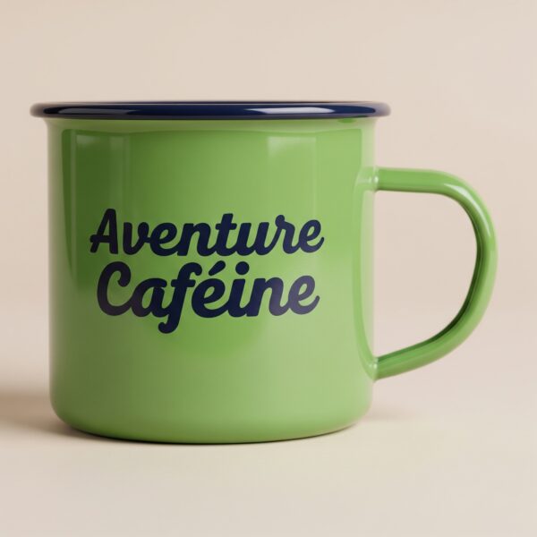 Mug Émaillé "Aventure Caféine" – Image 3