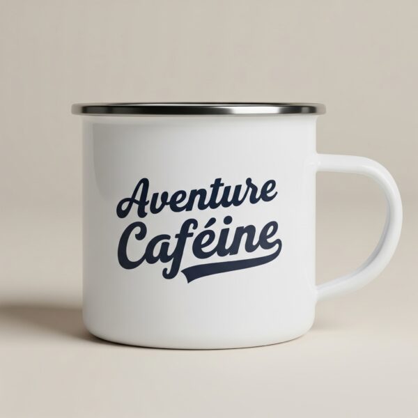 Mug Émaillé "Aventure Caféine" – Image 4