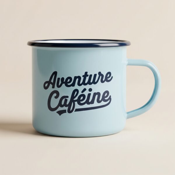 Mug Émaillé "Aventure Caféine" – Image 2